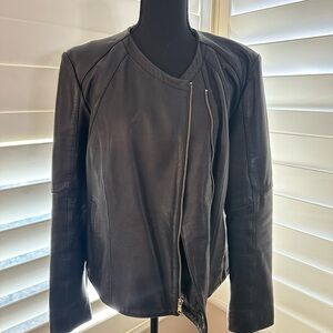 Lamb Leather Jacket in black